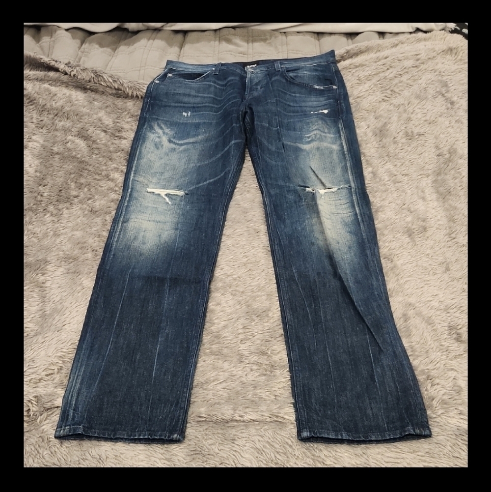 Hudson Jeans Slim Fit Vintage Wash Distressed Denim Size 34, New W/O Tags!